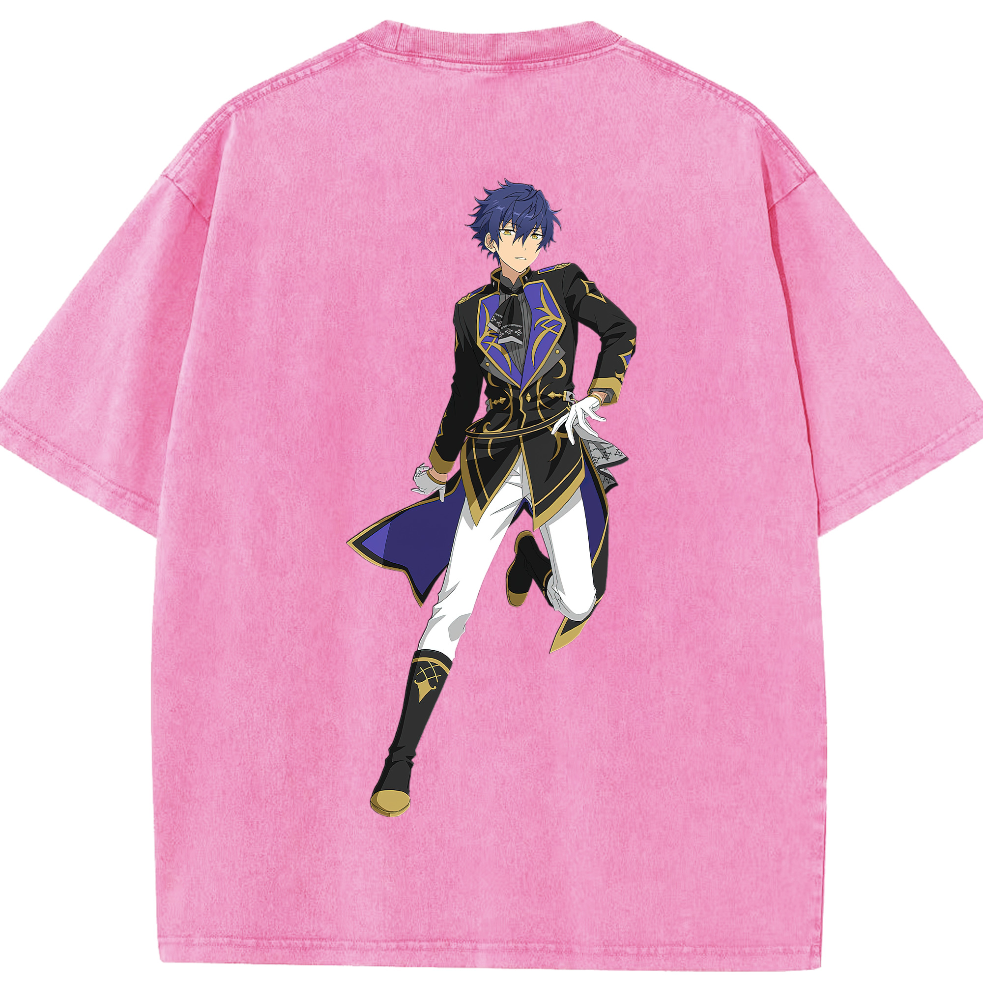 （画像用） あんさんぶるスターズ! Ensemble Stars 綿100% ヴィンテージ風 半袖Tシャツ（背面プリント）